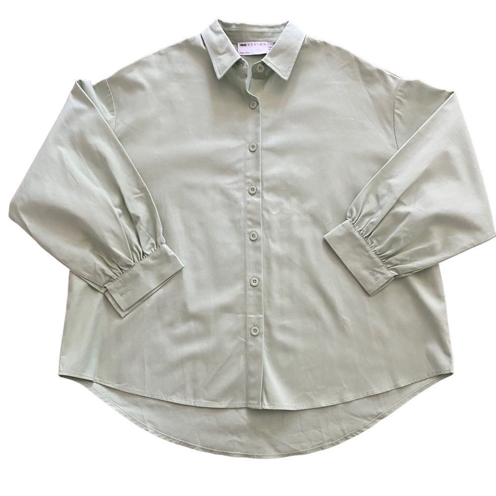 NWOT ASOS | Oversized Boxy Button Down Shirt 100% Cotton, Size 2